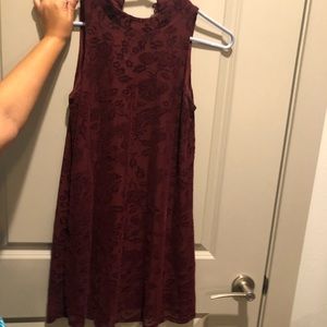 Burgundy shift dress for formals or weddings